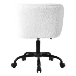 Found & Fable Aubrey Office Chair, White Sherpa -Hot Sale Furniture Shop found fable aubrey office chair white sherpa 3