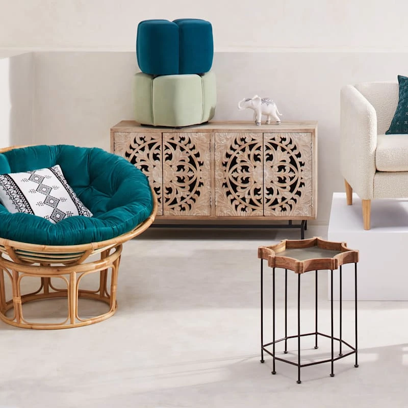 Found & Fable Carved 4-Door Sideboard 2 Found & Fable Carved 4-Door Sideboard - Image 2