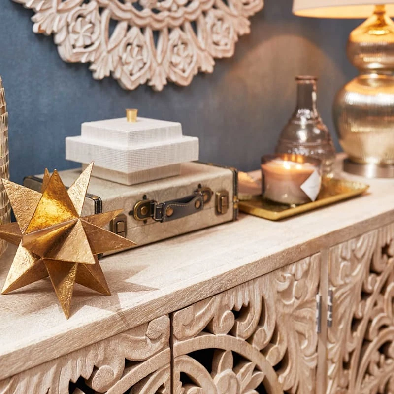 Found & Fable Carved 4-Door Sideboard 4 Found & Fable Carved 4-Door Sideboard - Image 4