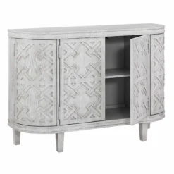 Found & Fable Lena Curved 4-Door Media Cabinet -Hot Sale Furniture Shop found fable lena curved 4 door media cabinet 2