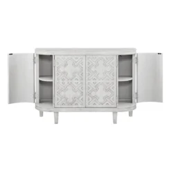 Found & Fable Lena Curved 4-Door Media Cabinet -Hot Sale Furniture Shop found fable lena curved 4 door media cabinet 3