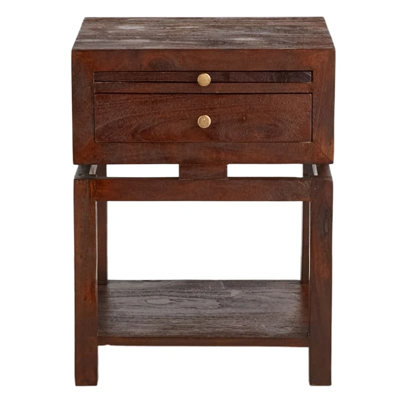 Found & Fable Maddison Chestnut Wood Side Table With Drawer 2 Found & Fable Maddison Chestnut Wood Side Table With Drawer - Image 2