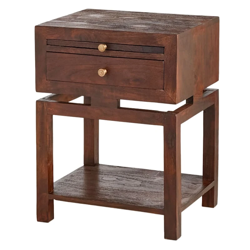 Found & Fable Maddison Chestnut Wood Side Table With Drawer 3 Found & Fable Maddison Chestnut Wood Side Table With Drawer - Image 3