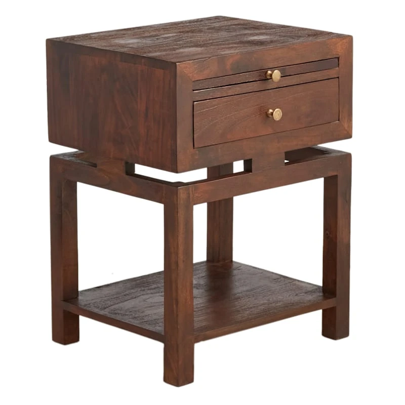 Found & Fable Maddison Chestnut Wood Side Table With Drawer 1 Found & Fable Maddison Chestnut Wood Side Table With Drawer