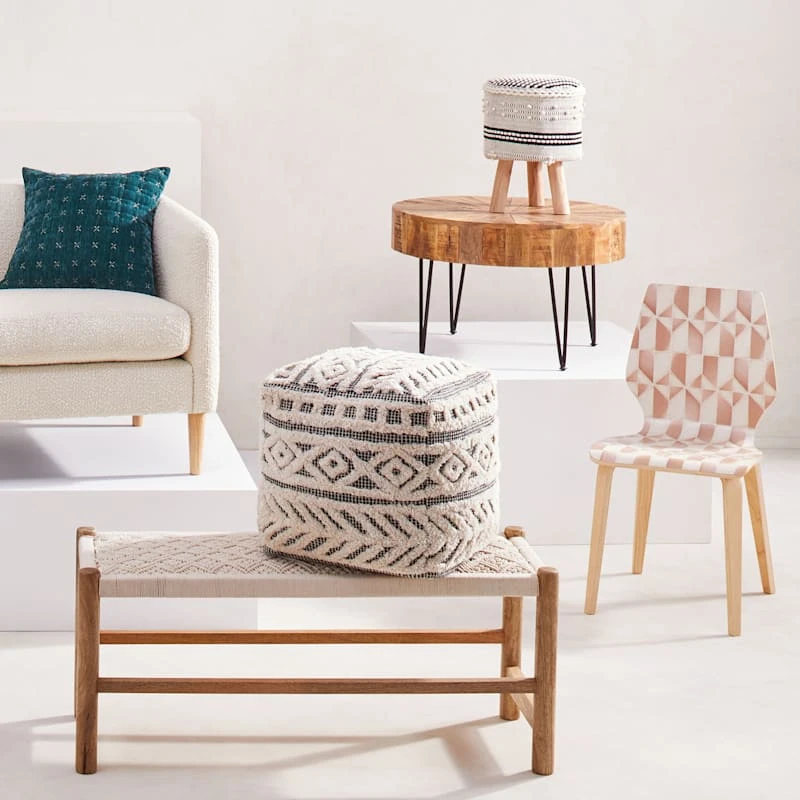 Found & Fable Round Mango Wood Coffee Table With Metal Hairpin Legs, Mango 2 Found & Fable Round Mango Wood Coffee Table With Metal Hairpin Legs, Mango - Image 2