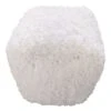 Found & Fable Sammy Shag Pouf, Ivory