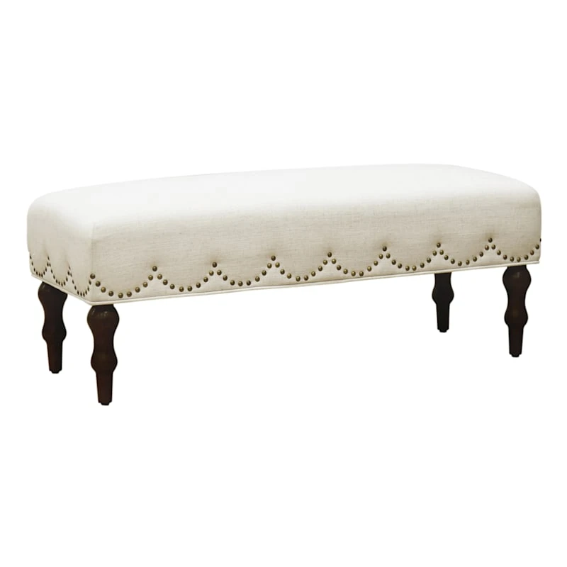 Grace Mitchell Ellery Bench With Scalloped Nailheads 3 Grace Mitchell Ellery Bench With Scalloped Nailheads - Image 3
