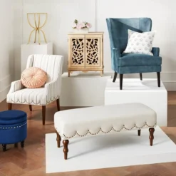Grace Mitchell Ellery Bench With Scalloped Nailheads 7 Grace Mitchell Ellery Bench With Scalloped Nailheads -Hot Sale Furniture Shop grace mitchell ellery bench with scalloped nailheads 3