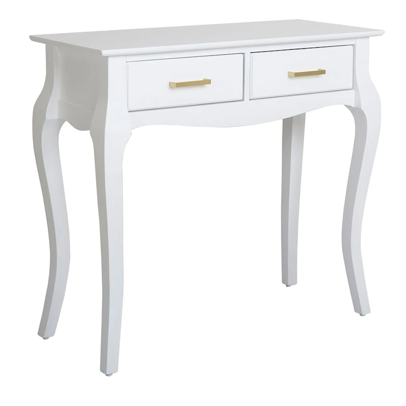 Grace Mitchell Scarlett 2-Drawer Console Table, White 1 Grace Mitchell Scarlett 2-Drawer Console Table, White