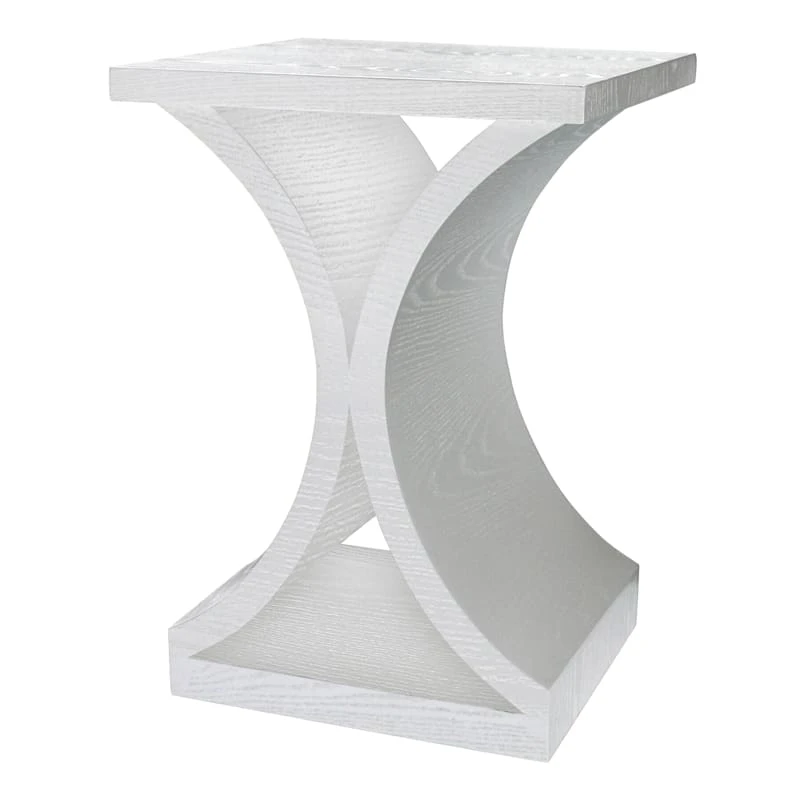 GREENWICH CURVED END TABLE WHT 1 GREENWICH CURVED END TABLE WHT