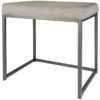 Grey Rectangle Vanity Stool