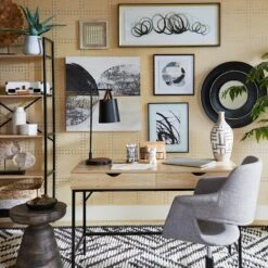 Honeybloom Burnaby 2-Drawer Wood & Metal Desk 9 Honeybloom Burnaby 2-Drawer Wood & Metal Desk -Hot Sale Furniture Shop honeybloom burnaby 2 drawer wood metal desk 3