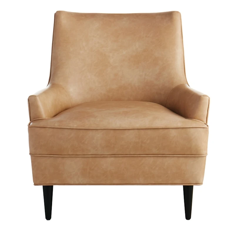 Honeybloom Colton Armchair Faux Leather Buff 2 Honeybloom Colton Armchair Faux Leather Buff - Image 2