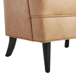 Honeybloom Colton Armchair Faux Leather Buff 9 Honeybloom Colton Armchair Faux Leather Buff -Hot Sale Furniture Shop honeybloom colton armchair faux leather buff 4