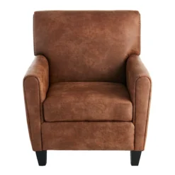 Hot Sale Furniture Shop -Hot Sale Furniture Shop honeybloom dylan brown faux leather armchair 1