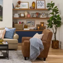 Honeybloom Dylan Brown Faux Leather Armchair -Hot Sale Furniture Shop honeybloom dylan brown faux leather armchair 5