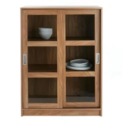 Honeybloom Fullerton 3-Shelf Sliding Door Cabinet -Hot Sale Furniture Shop honeybloom fullerton 3 shelf sliding door cabinet 2