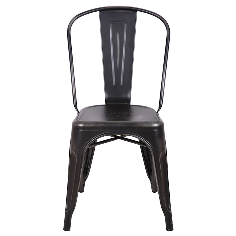 Honeybloom Idris Black Metal Dining Chair 2 Honeybloom Idris Black Metal Dining Chair - Image 2