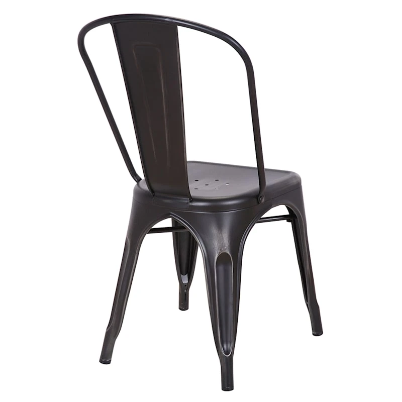 Honeybloom Idris Black Metal Dining Chair 4 Honeybloom Idris Black Metal Dining Chair - Image 4