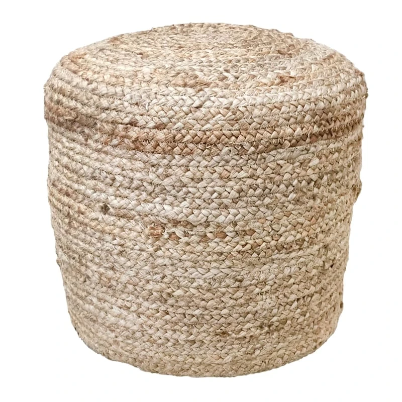Honeybloom Karson Jute Pouf 1 Honeybloom Karson Jute Pouf