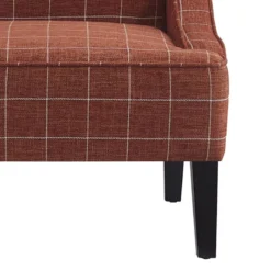 Honeybloom Kayson Paprika Plaid Accent Chair -Hot Sale Furniture Shop honeybloom kayson paprika plaid accent chair 2