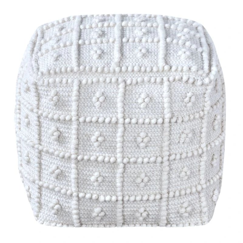 Honeybloom Knots Cream Pouf 2 Honeybloom Knots Cream Pouf - Image 2