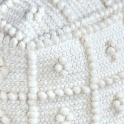 Honeybloom Knots Cream Pouf 5 Honeybloom Knots Cream Pouf -Hot Sale Furniture Shop honeybloom knots cream pouf 2