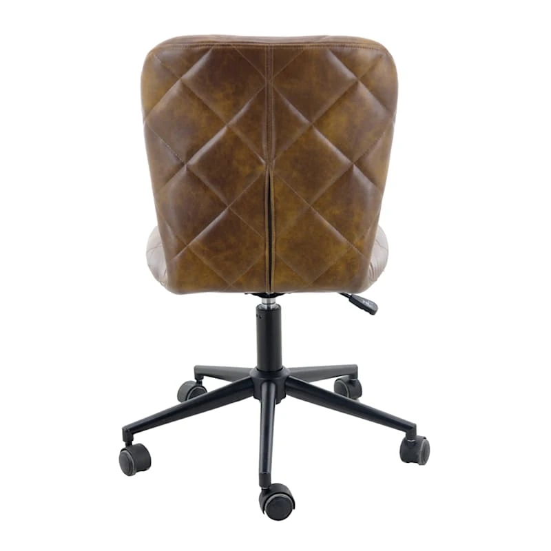Honeybloom Quinton Quilted Faux Leather Office Chair 4 Honeybloom Quinton Quilted Faux Leather Office Chair - Image 4