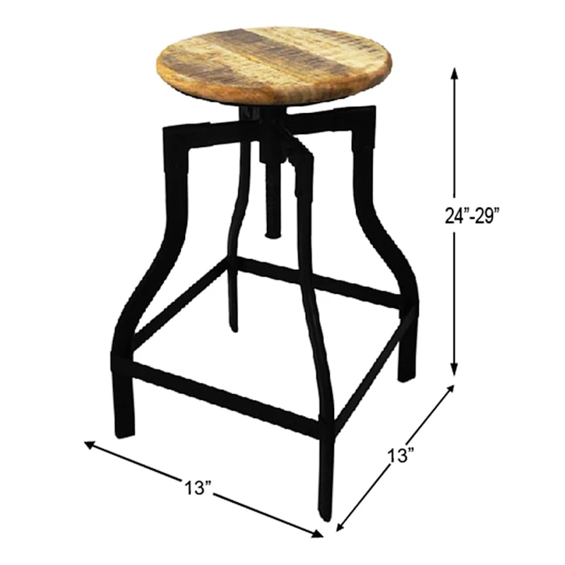 Honeybloom Waco Adjustable Backless Barstool 7 Honeybloom Waco Adjustable Backless Barstool - Image 7