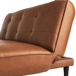 Honeybloom Wyatt Push Back Sofa, Cognac Faux Leather 7 Honeybloom Wyatt Push Back Sofa, Cognac Faux Leather -Hot Sale Furniture Shop honeybloom wyatt push back sofa cognac faux leather 3