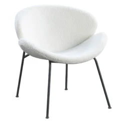 Jagger Accent Chair, White Sherpa