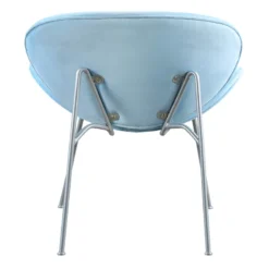 Jagger Accent Chair With Silver Metal Legs, Blue -Hot Sale Furniture Shop jagger accent chair with silver metal legs blue 2