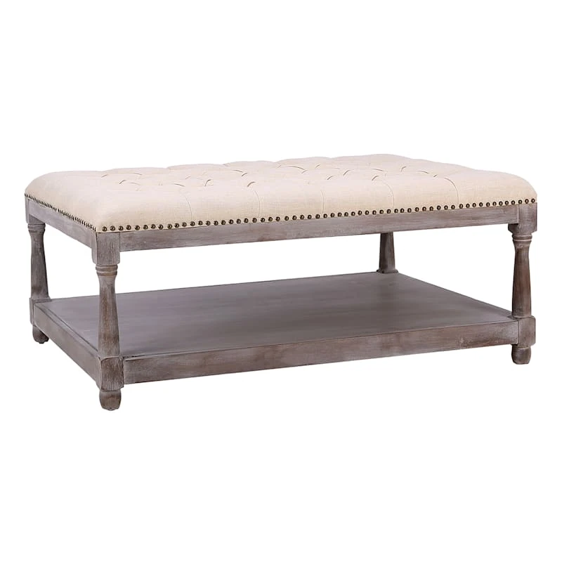 Jardan Tufted Ottoman Natural 1 Jardan Tufted Ottoman Natural