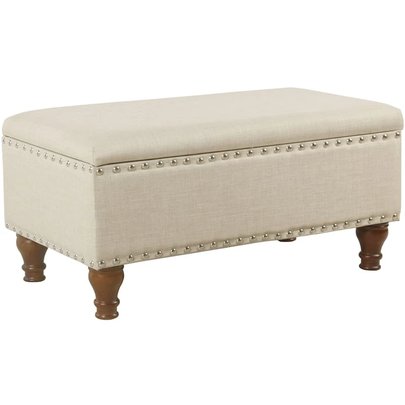 Jasmine Linen Storage Ottoman, Natural 1 Jasmine Linen Storage Ottoman, Natural