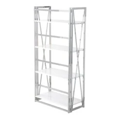 Laila Ali Astrid Chrome Bookshelf -Hot Sale Furniture Shop laila ali astrid chrome bookshelf 2