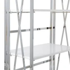 Laila Ali Astrid Chrome Bookshelf -Hot Sale Furniture Shop laila ali astrid chrome bookshelf 5