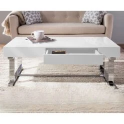 Laila Ali Astrid White Coffee Table -Hot Sale Furniture Shop laila ali astrid white coffee table 5