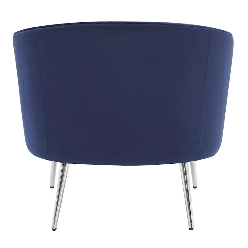 Laila Ali Avani Blue Velvet Accent Chair 6 Laila Ali Avani Blue Velvet Accent Chair - Image 6