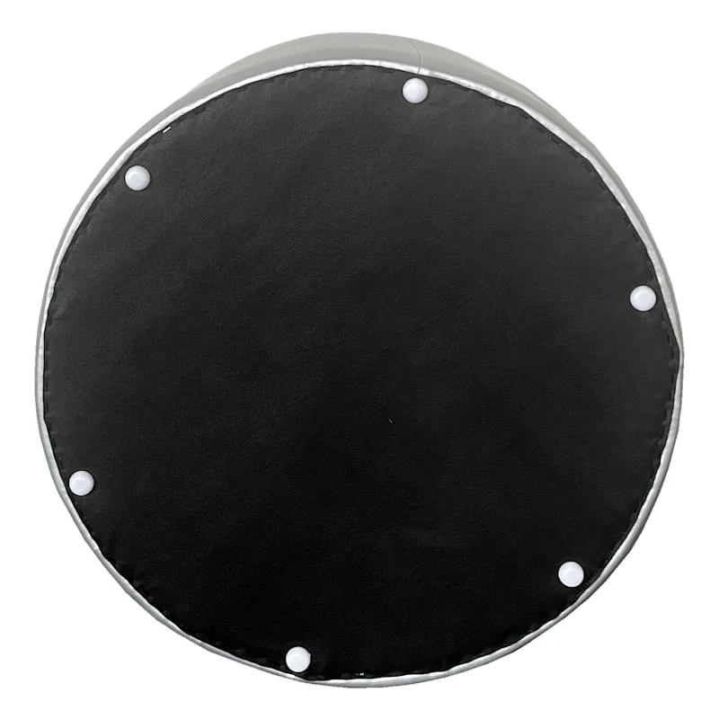 Laila Ali Sylvan Ottoman, Silver 3 Laila Ali Sylvan Ottoman, Silver - Image 3