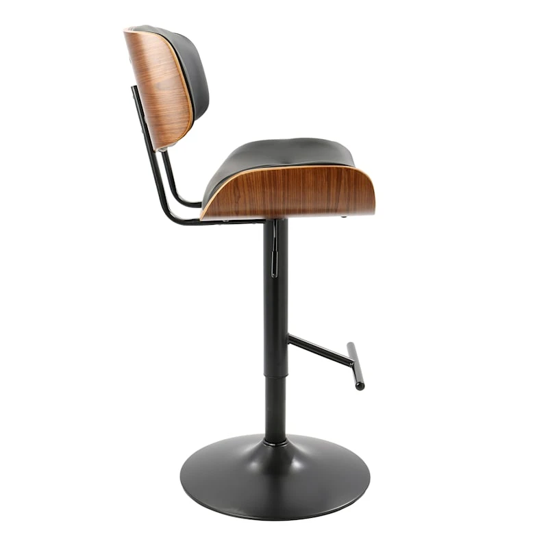 Lombardi Adjustable Faux Leather Barstool 2 Lombardi Adjustable Faux Leather Barstool - Image 2