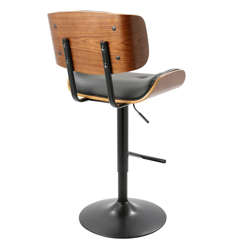 Lombardi Adjustable Faux Leather Barstool 3 Lombardi Adjustable Faux Leather Barstool - Image 3
