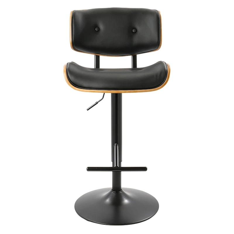 Lombardi Adjustable Faux Leather Barstool 5 Lombardi Adjustable Faux Leather Barstool - Image 5