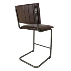 Luka Faux Leather Counter Stool, Dark Brown -Hot Sale Furniture Shop luka faux leather counter stool dark brown 3