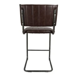Luka Faux Leather Counter Stool, Dark Brown -Hot Sale Furniture Shop luka faux leather counter stool dark brown 4