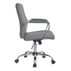 Mason Grey Faux Leather Office Chair -Hot Sale Furniture Shop mason grey faux leather office chair 2