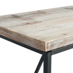 Metal X-Side Table With Wood Top, Large -Hot Sale Furniture Shop metal x side table with wood top large 4