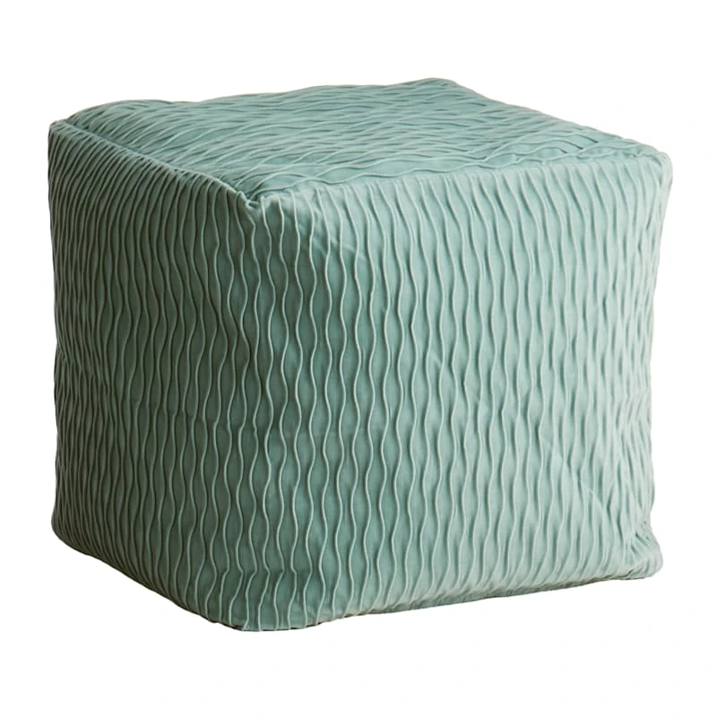 Mineral Blue Ripple Pouf 1 Mineral Blue Ripple Pouf