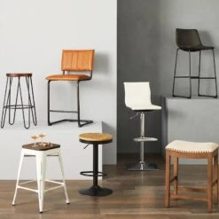 Oregon Vintage White Industrial Barstool, 24" -Hot Sale Furniture Shop oregon vintage white industrial barstool 24 5