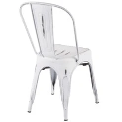 Oregon Vintage White Metal Dining Chair -Hot Sale Furniture Shop oregon vintage white metal dining chair 3