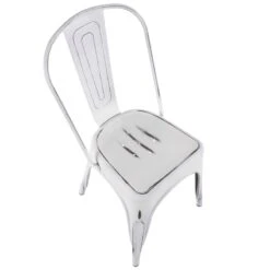 Oregon Vintage White Metal Dining Chair -Hot Sale Furniture Shop oregon vintage white metal dining chair 5